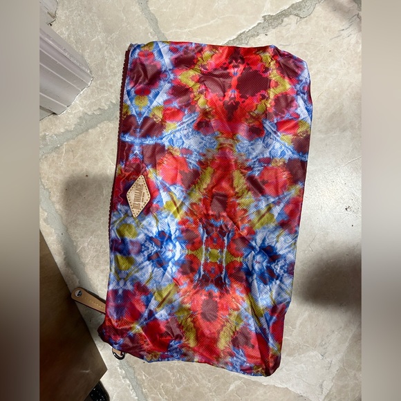 MZ Wallace Red and Blue Quilted Backpack - Picture 7 of 12